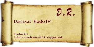Danics Rudolf névjegykártya
