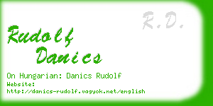 rudolf danics business card